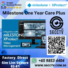 Milestone One Year Care Plus Milestone Professional Services Milestone XProtect Corporate Device License CMS Integration Singapore