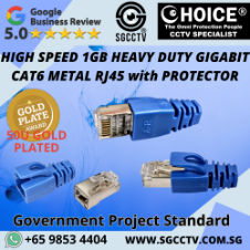 SGCCTV METAL RJ45 CONNECTOR with Protector Project GIGABIT CAT6 GOLD PLATED CCTV SWITCH SINGAPORE POE Switch Repair