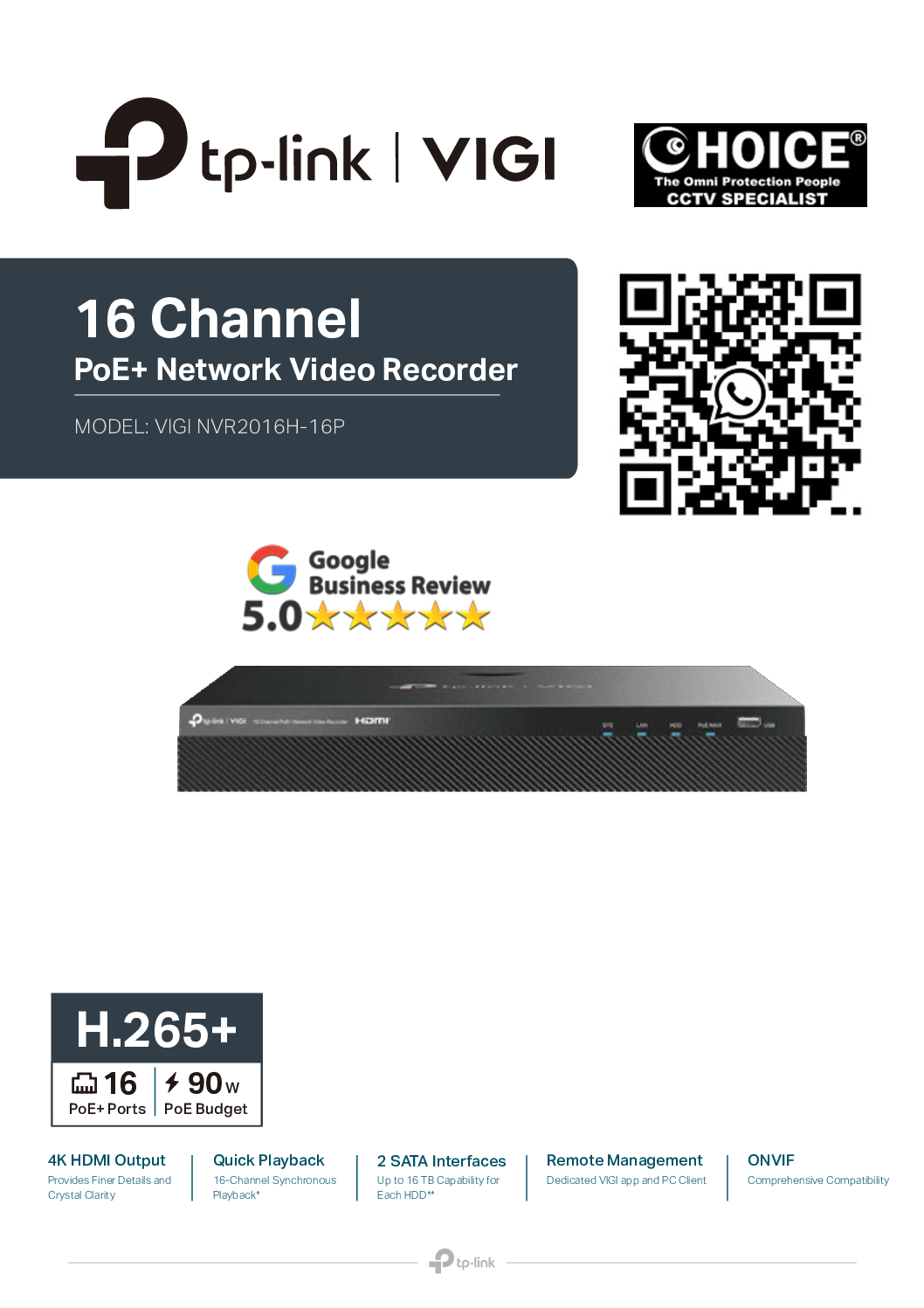 TP-Link 16CH PoE NVR VIGI NVR2016H-16P 4K HDMI 16MP H.265+ ONVIF Compatible Two-Way Audio 90W Budget Repair Replace Singapore HZ 19 TP-Link 16CH PoE NVR VIGI NVR2016H-16P 4K HDMI 16MP H.265+ ONVIF Compatible Two-Way Audio 90W Budget Repair Replace Singapore HZ - Image 19