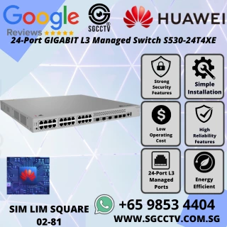 HUAWEI 24-Port 10GE Switch S530-24T4XE GIGABIT L3 Managed Switch 1000Mbps 10GE SFP+ CCTV SINGAPORE Switch Repair Replace