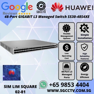 HUAWEI 48-Port Switch S530-48S4XE GIGABIT L3 Managed Switch 1000Mbps 10GE SFP+ SINGAPORE BEST CCTV Switch Repair & Replace NEW HZ