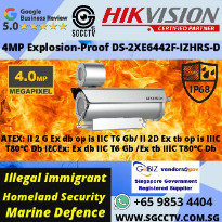 HIKVISION 4MP Explosion-Proof DS-2XE6442F-IZHRS-D 316L 4x Optical Zoom H.265 IP68 3D DNR Network Bullet Repair Replace Singapore