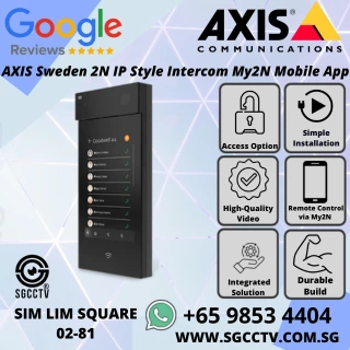 AXIS Sweden 2N IP Style Intercom My2N Mobile App 5MP Camera Face Zooming IP65 IK08 Fast Mobile Connection Singapore AXIS Partner