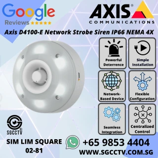 Axis D4100-E Network Strobe Siren IP66 NEMA 4X IK10 Perimeter Protection AXIS Perimeter Defender License Plate Recognition LPR BUY AXIS