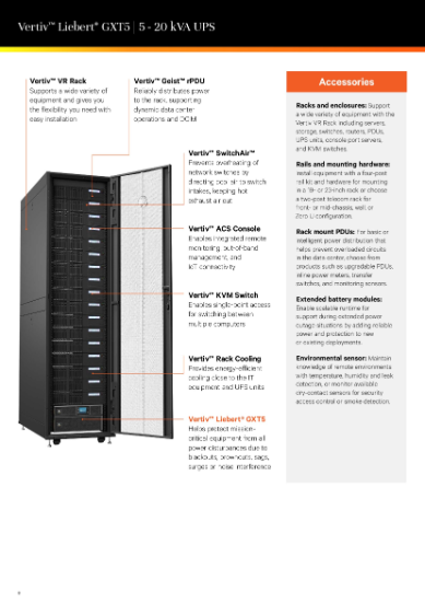 UPS LIEBERT VERTIV GXT5-EBC192VRT3U GXT5 UPS External Battery Cabinet USA UPS Rack Tower Battery Manage Power Supply Singapore