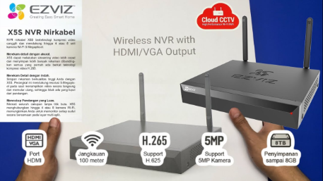 WIRELESS NETWORK VIDEO RECORDER CS-X5S EZVIZ WIFI NVR WIFI Password ezviz_SBOSHL WIFI CCTV Cameras Singapore