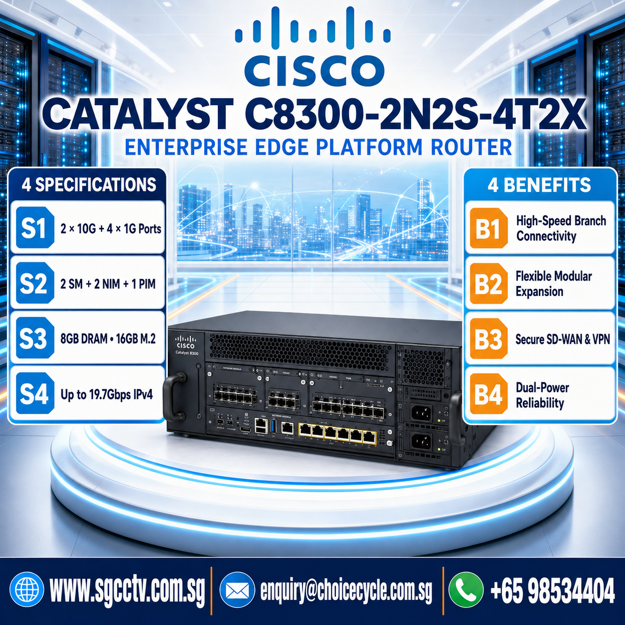 Cisco Catalyst C8300-2N2S-4T2X Edge Platform Router CISCO SWITCH Enterprise network module Network interface card for Cisco
