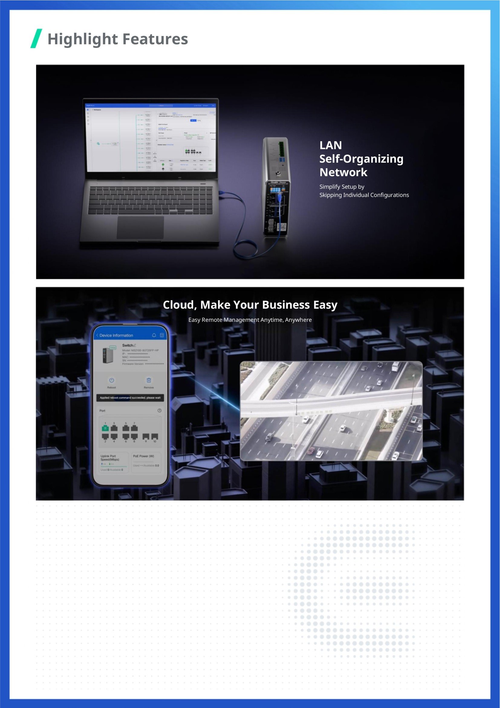 Ruijie RG-NIS2100-4GT2SFP-HP 6-Port Cloud Managed Industrial Switch – High-Performance, Reliable Networking for Industrial Environments NEW JJ 6 Ruijie RG-NIS2100-4GT2SFP-HP 6-Port Cloud Managed Industrial Switch – High-Performance, Reliable Networking for Industrial Environments