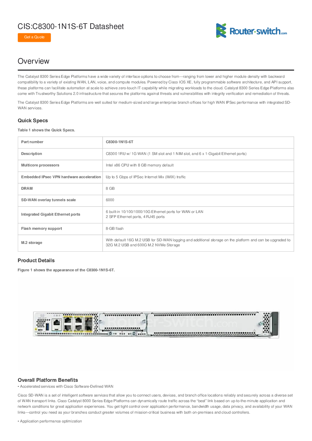 Cisco C8300-1N1S-6T – High-Performance NEW JJ 2 Cisco C8300-1N1S-6T – High-Performance NEW JJ - Image 2