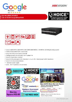 HIKVISION iDS-96128NXI-M16R/X 128-ch DeepinMind