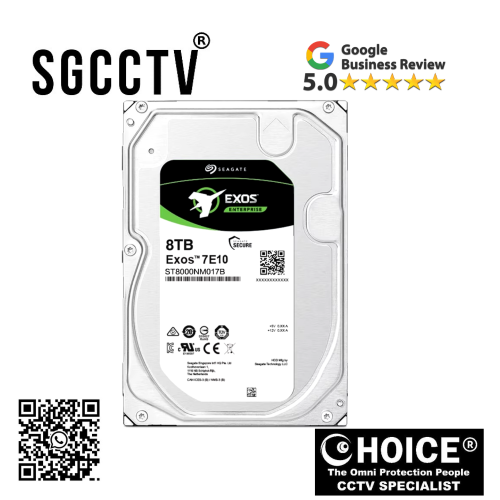 Seagate Exos 7E10 8TB ST8000NM017B HDD SATA 7200RPM high capacity storage with 24/7 performance and durability professionals for data NEW