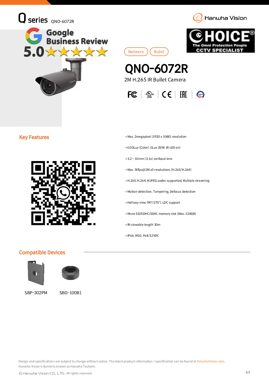 HANWHA QNO-7012R 4MP BULLET Camera IP66 INFRARED Samsung Security Camera Line Crossing Korea Samsung Security System 5 HANWHA QNO-7012R 4MP BULLET Camera IP66 INFRARED Samsung Security Camera Line Crossing Korea Samsung Security System - Image 5