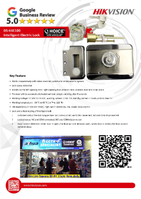 HIKVISION DS-K4E100 Electric Motor Lock Intelligent Electric Lock Door Access Control Fingerprint Reader Electronic Door Lock Office Warehouse