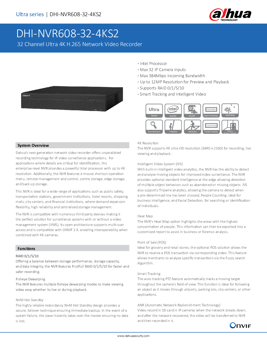 DAHUA NVR 32CH DHI-NVR608-32-4KS2 4K H.265 Network Video Recorder RAID Video analytics 12MP Camera Repair Replace Singapore 7 DAHUA NVR 32CH DHI-NVR608-32-4KS2 4K H.265 Network Video Recorder RAID Video analytics 12MP Camera Repair Replace Singapore - Image 7