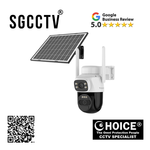 VStarcam BG622-Y/CB622-Y AOV Solar Panel Powered Battery Camera PIR Detection Dual View on one screen Solar Powered Human Detection NEW