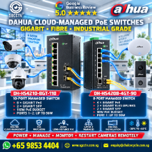 POWER SUPPLY for PTZ Camera Industrial Grade Harsh Environment Hi-POE DH-IS4210-8GT-120 DH-HS4210-8GT-110 POE Switch Singapore