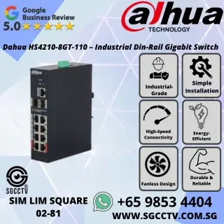 DAHUA SWITCH POE DH-IS4210-8GT-120 10-Port DH-HS4208-4GT-90 DH-HS4210-8GT-110 PFS4210-8GT-DP POE Switch Singapore