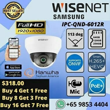 HANWHA QNO-7082R 4MP POE CCTV BULLET WISENET Korea Techwin Military Government Agency CCTV Camera Security System 1 HANWHA QNV-6012R WISENET 2MP CCTV DOME QND6012R Korea Techwin Military Government Agency CCTV Camera Security System