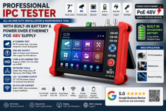 CCTV CAMERA TESTER IPC TESTER IPC-X6 PoE Power Supply High-Resolution Display Video Recording Network Testing Troubleshooting