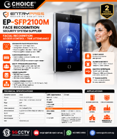 ENTRYPASS Face Recognition EP-SFR2100M Security System Supplier FACIAL RECOGNITION ACCESS CONTROL TIME ATTENDANCE
