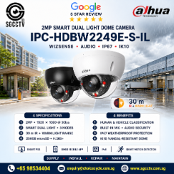 DAHUA IPC-HDBW2249E-S-IL 2MP Smart Dual Light Dome WizSense Network Camera IP67 Smart PSS DMSS Mobile App CCTV Camera Repair 1 DAHUA IPC-HDBW2249E-S-IL 2MP Smart Dual Light Dome WizSense Network Camera IP67 Smart PSS DMSS Mobile App CCTV Camera Repair