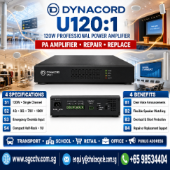 DYNACORD Power Amplifier U1201 120W Professional Audio Systems Booster Amplifier Public Announcement PA Amplifier Repair Replace
