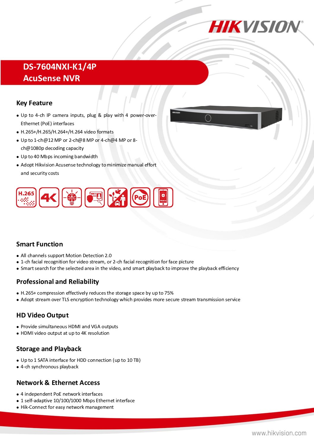 HIKVISION DS-7604NXI-K1/4P 4-ch 8MP PoE AI-ACUSENSE 4K NVR CCTV Security Camera Repair Replace SGCCTV CHOICECYCLE 7 HIKVISION DS-7604NXI-K1/4P 4-ch 8MP PoE AI-ACUSENSE 4K NVR CCTV Security Camera Repair Replace SGCCTV CHOICECYCLE - Image 7