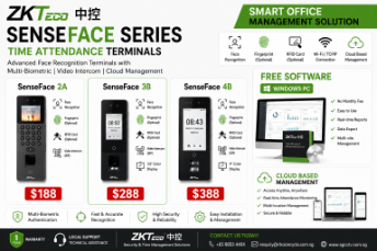 ZKTECO SENSEFACE 4B IP65 OUTDOOR Facial Recognition RFID Password SIP Video Intercom Time Attendance Door Lock Repair Upgrade