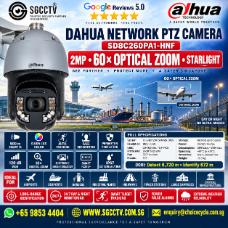 DAHUA DH-SD8C260PA1-HNF 60x Starlight PTZ Camera Singapore 2MP 60x optical zoom Starlight PTZ Camera 500m IR IP67 Hi-PoE