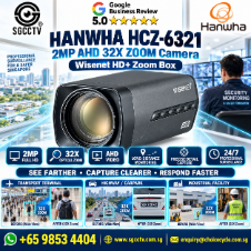 HANWHA HCZ-6321 32X Zoom Camera 2MP AHD HD+ Motorized Zoom CCTV Camera Samsung WISENET Camera Camera Repair Replace