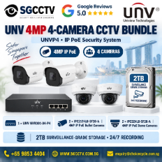 CCTV Camera Bundle UNV 4MP-4CAM UNVP4 4MP IP POE 4 Camera 4CH PoE NVR CCTV Camera Installation Repair Replace CCTV DVR 1 CCTV Camera Bundle UNV 4MP-4CAM UNVP4 4MP IP POE 4 Camera 4CH PoE NVR CCTV Camera Installation Repair Replace CCTV DVR